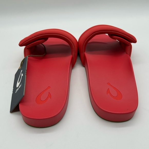 Olukai Sunbeam Slide Sandals Women’s Size 8 W Lehua Flower Red NWT - Picture 6 of 9